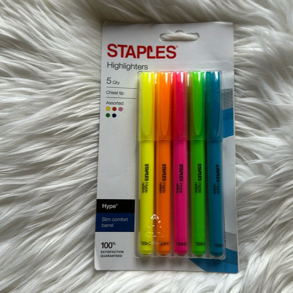 Staples Multi Color Highlighers